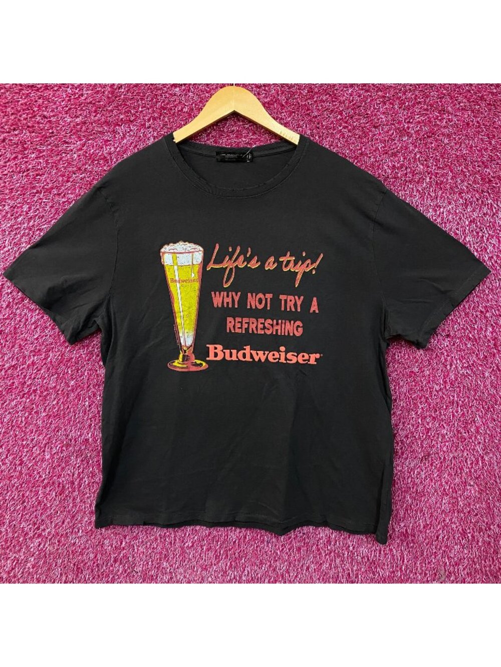 Junk Food Budweiser Life's a Trip Vintage Style Graphic T-Shirt XL